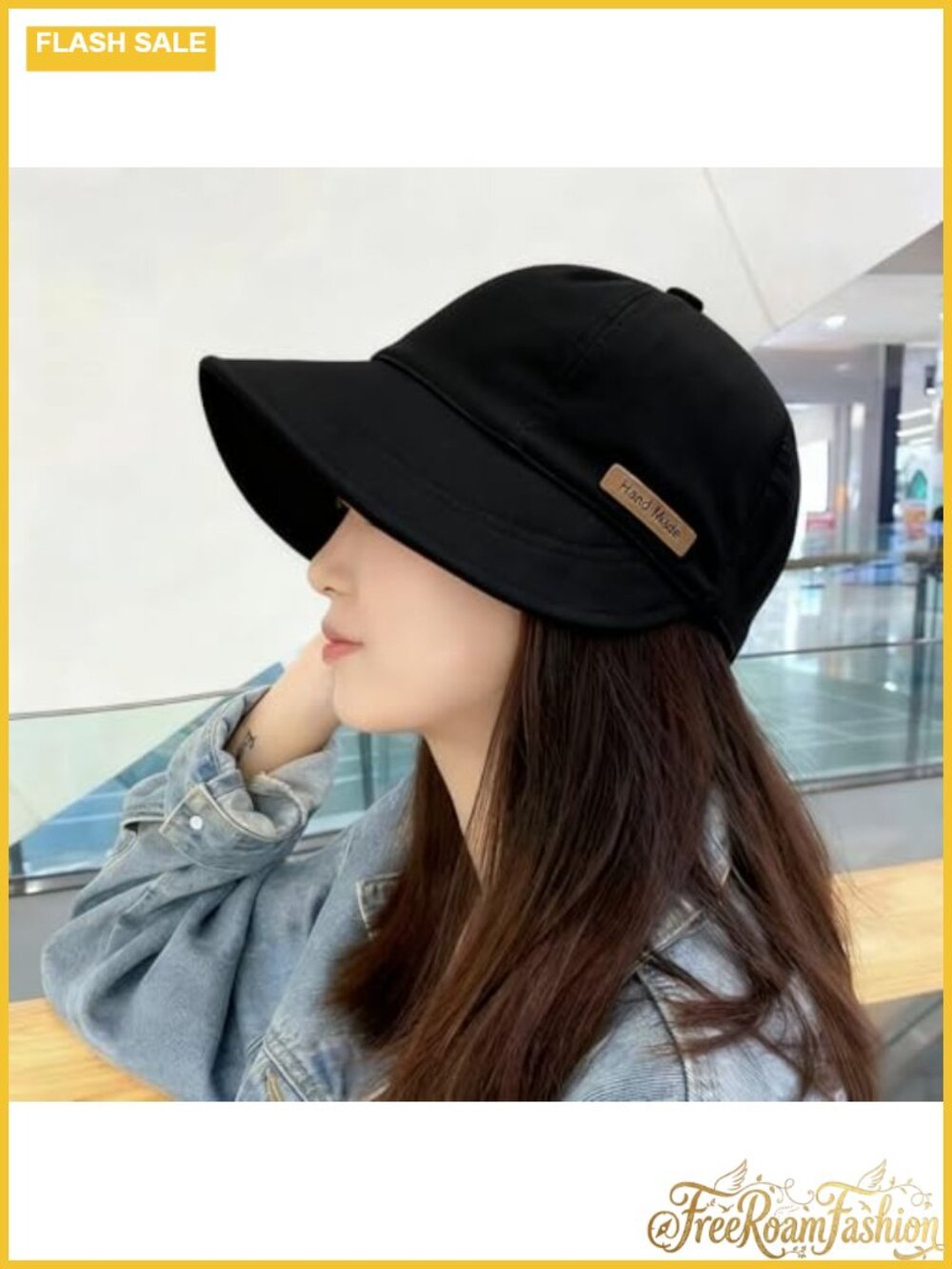 Women Wide Brim Foldable Sun Hat Adjustable Beach Fisherman Bucket Cap